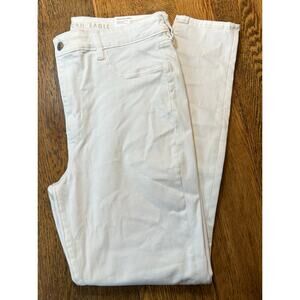 New! American Eagle Next Level Stretch High Rise Jegging Sparkle White Sz 14/32